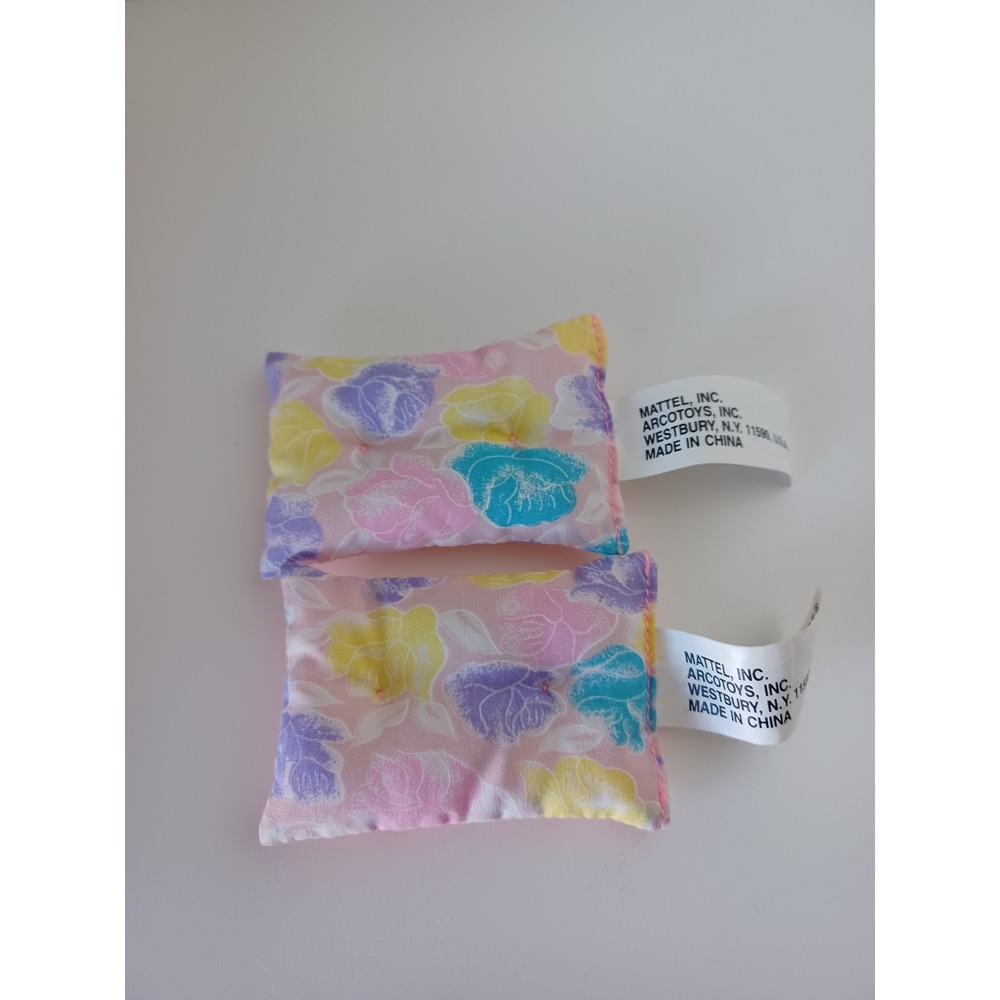 Two Vintage Barbie Fashion Doll Sized Pillows Toy Collectible